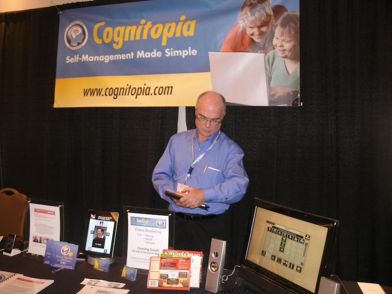 Dr. Tom Keating with Cognitopia at the SBIR conference in Portland, Oregon in 2012.