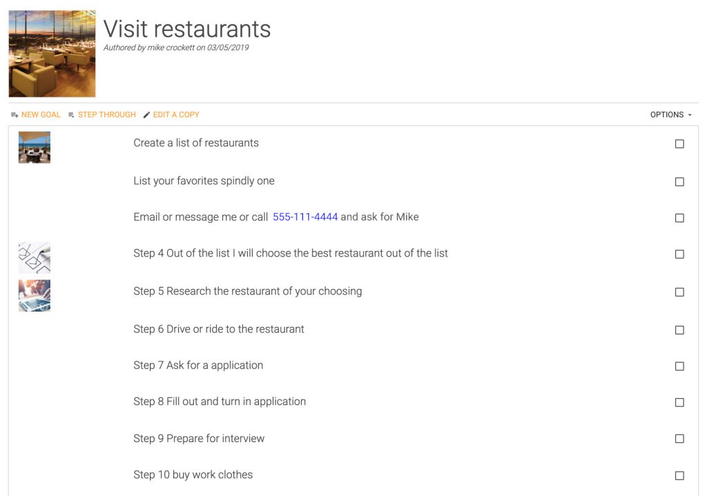 Routine to Visit Restaurants
