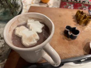 an image of hot chocolate floats from the routine Hot Chocolate Holiday Floats