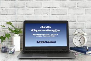 image of job openings on laptop