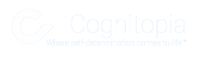 Cognitopia Logo with the Tagline-Where self-determination comes to life™